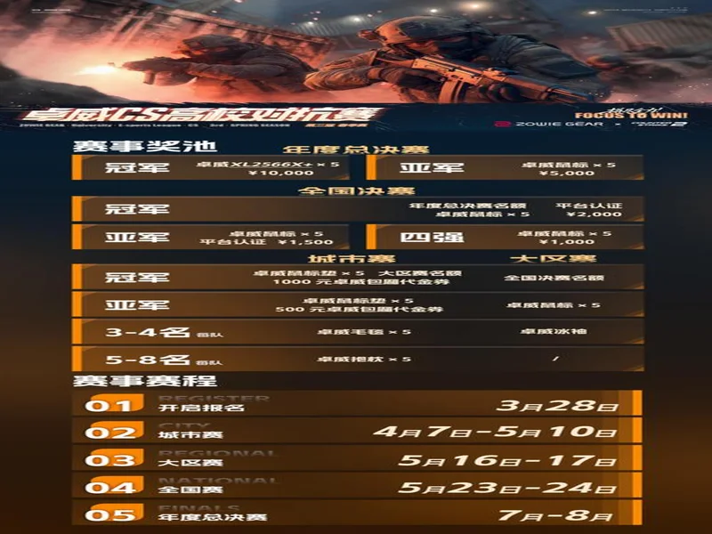 就差你了！第三届卓威CS高校对抗赛春季赛现已开始报名